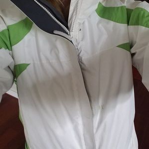 white women's ski jacket